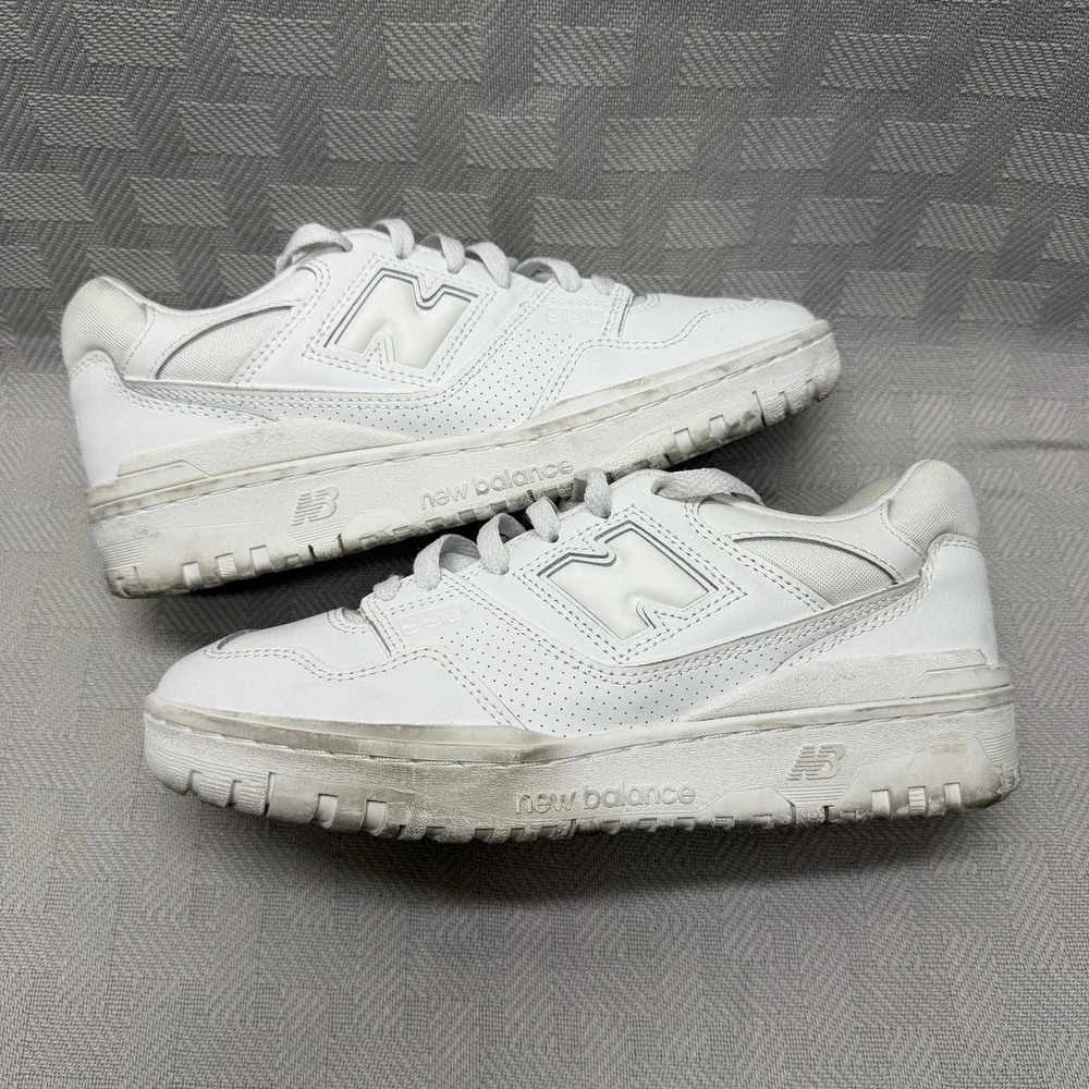 New Balance 550 Shoes Mens Size 7 Triple White Low Top Basketball‎ BB550WWW